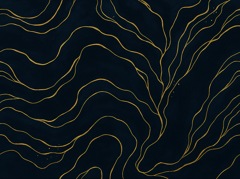 침실용 비닐 카펫 다크 블루와 골드 대리석 - TenStickers