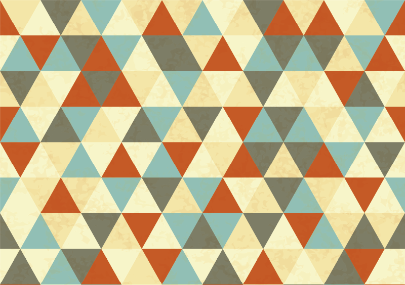 기하학적 효과 비닐 카펫 다채로운 삼각형 패턴 - TenStickers
