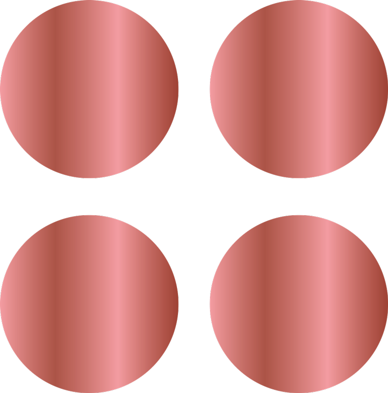 기하학적 효과 비닐 카펫 로즈 골드 도트 - TenStickers