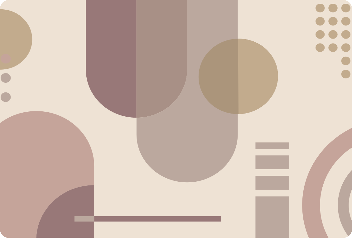 기하학적 효과 비닐 카펫 갈색 기하학적 현대 미술 - TenStickers