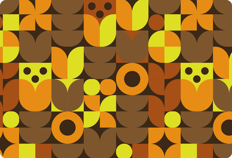 기하학적 효과 비닐 카펫 추상 70년대 노트북 - TenStickers