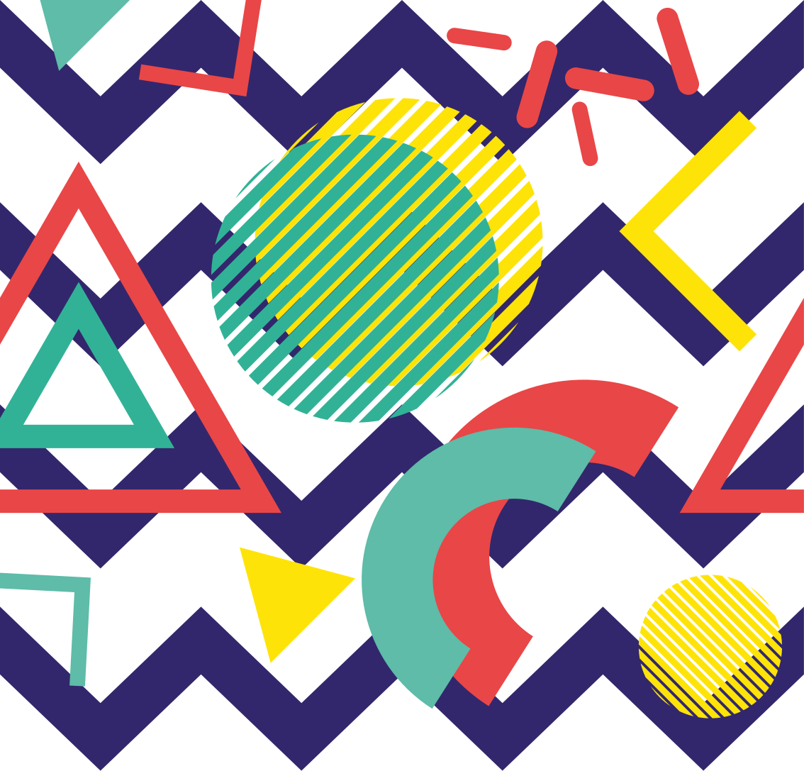 기하학적 효과 비닐 카펫 다채로운 패턴 - TenStickers