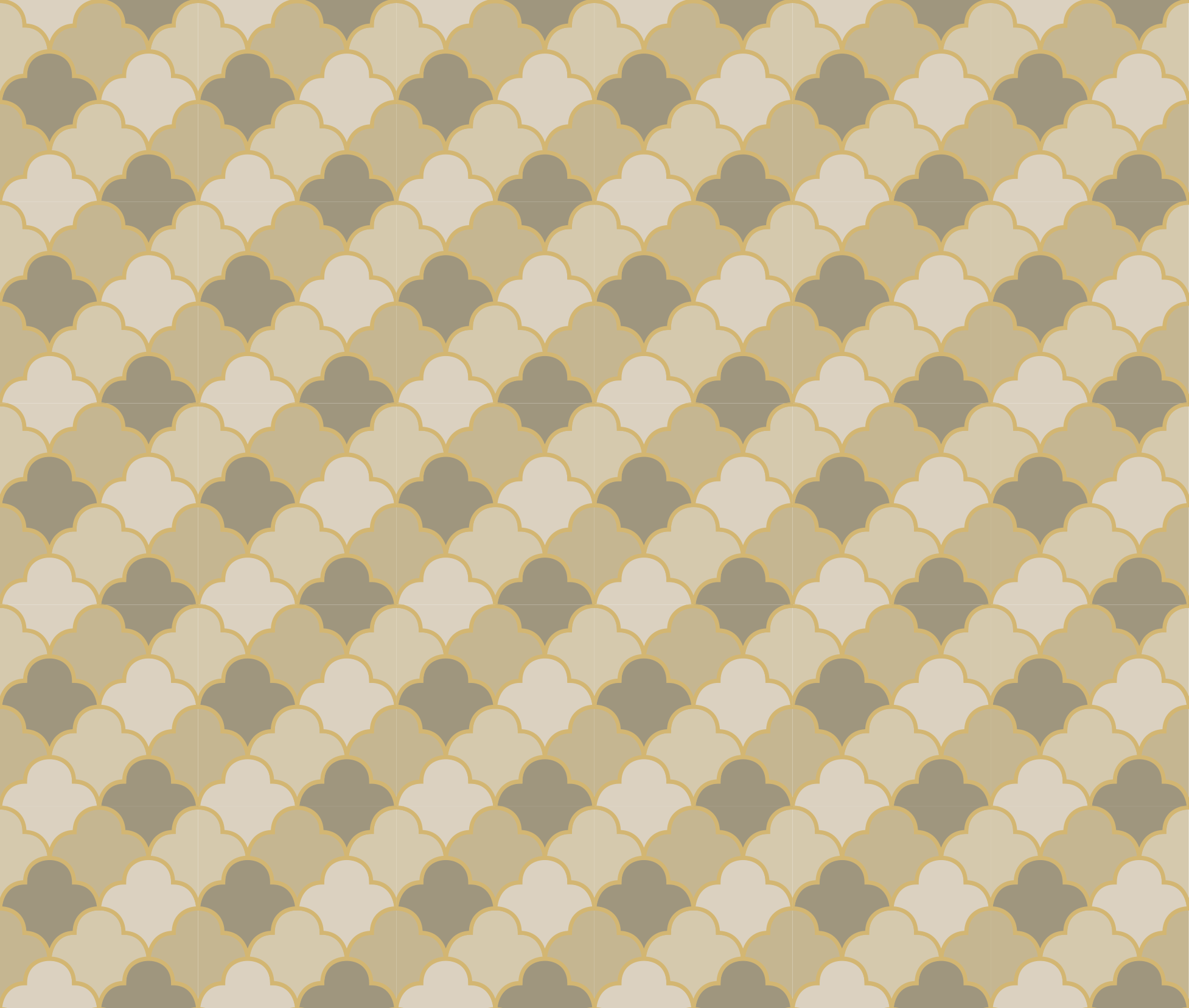 기하학적 효과 비닐 카펫 베이지 아르 데코 패턴 - TenStickers