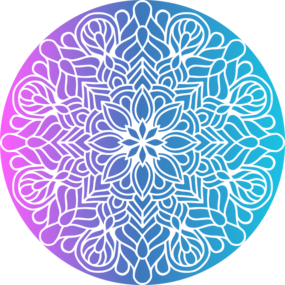 기하학적 효과 비닐 카펫 생동감 넘치는 원형 패턴 - TenStickers