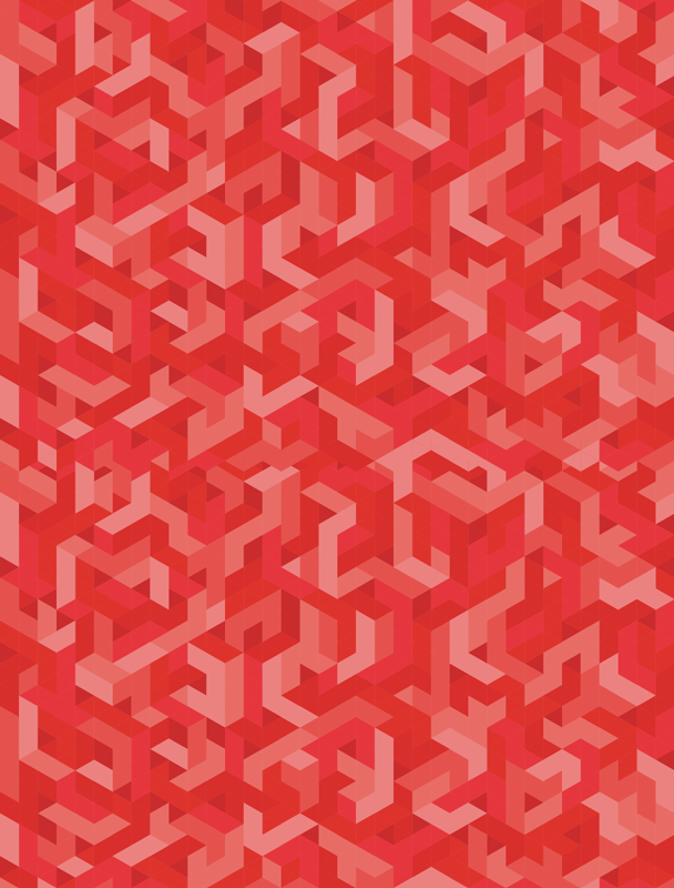 기하학적 효과 비닐 카펫 정교한 기하학적 구성 - TenStickers