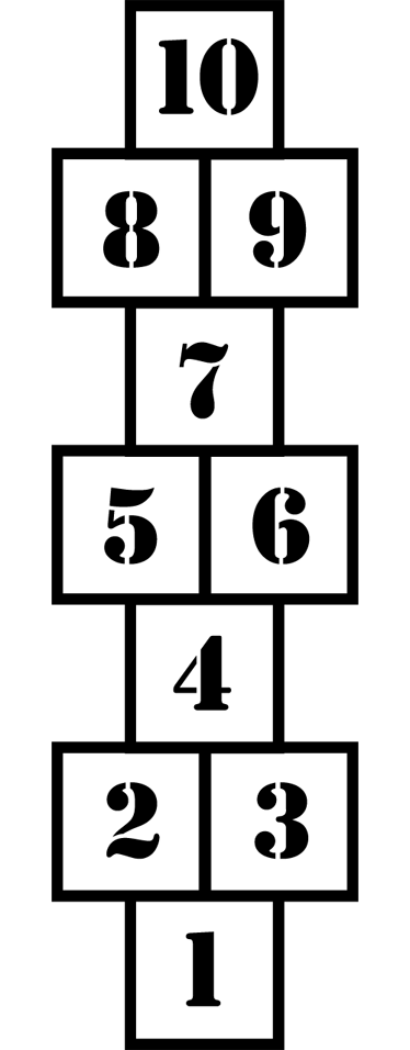 어린 이용 비닐 카펫 현대식 호핑 게임 - TenStickers