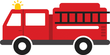 어린 이용 비닐 카펫 소방차 디자인 - TenStickers