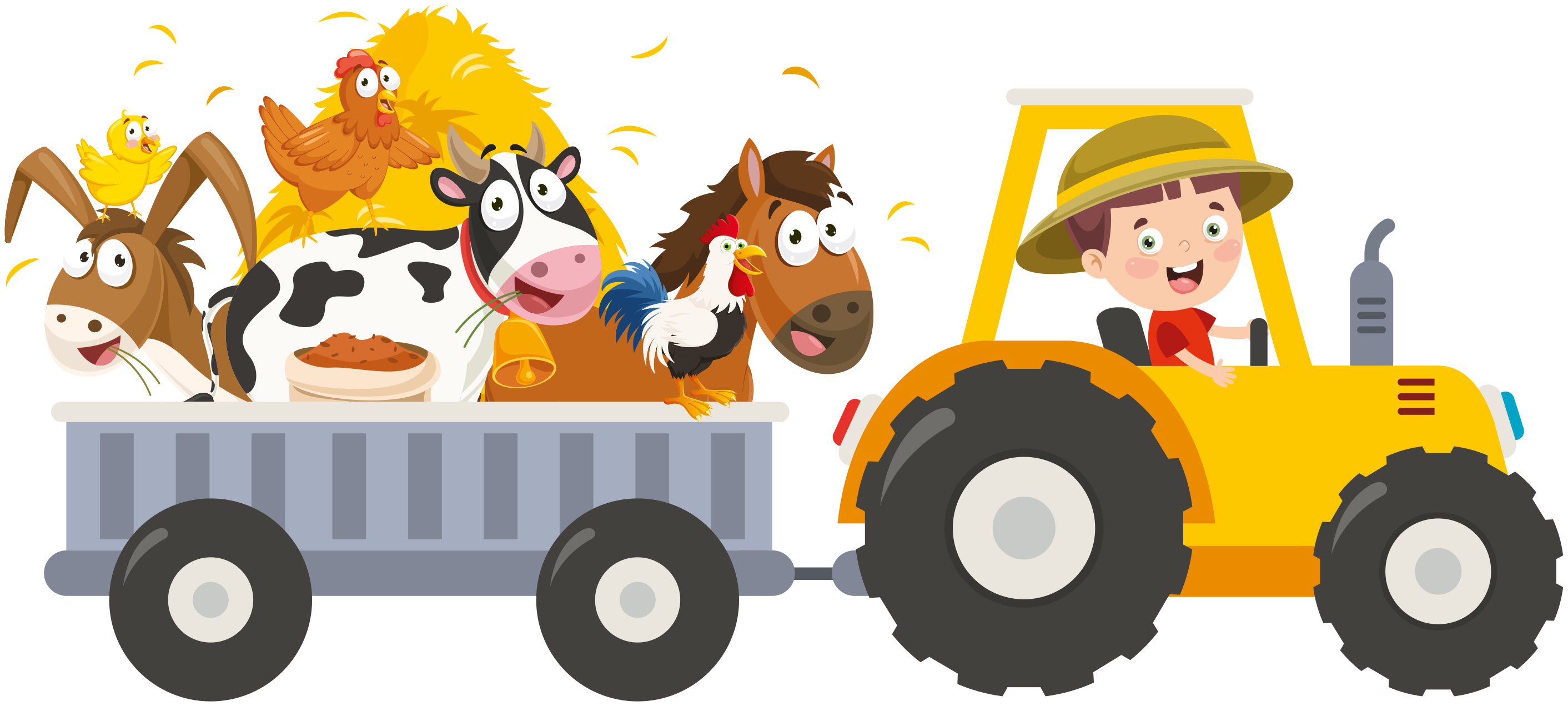 어린 이용 비닐 카펫 농장과 동물 친구들 - TenStickers