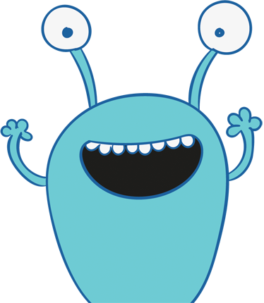 어린 이용 비닐 카펫 파란 몬스터 옷장 스티커 - TenStickers