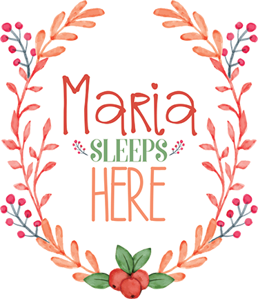 어린 이용 비닐 카펫 이름이 여기에 잠자고 있습니다 - TenStickers