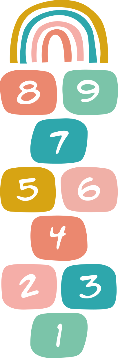 어린 이용 비닐 카펫 무지개 줄넘기 놀이 - TenStickers