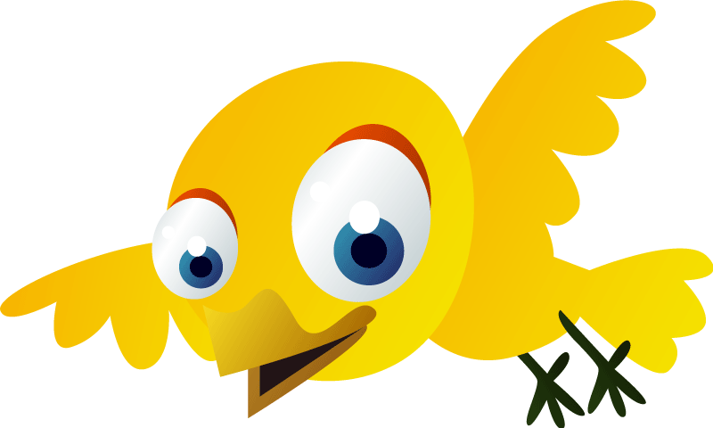 어린 이용 비닐 카펫 노란 새 디자인 - TenStickers