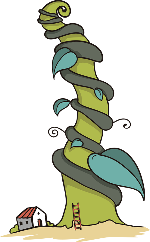 어린 이용 비닐 카펫 마법 콩나무 디자인 - TenStickers