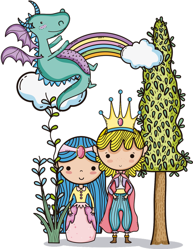 어린 이용 비닐 카펫 마법의 세계 - TenStickers