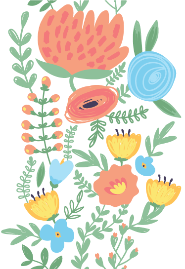 어린 이용 비닐 카펫 문에 붙이는 꽃무늬 스티커 - TenStickers