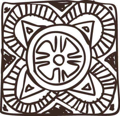 침실용 비닐 카펫 민속 꽃 타일 - TenStickers