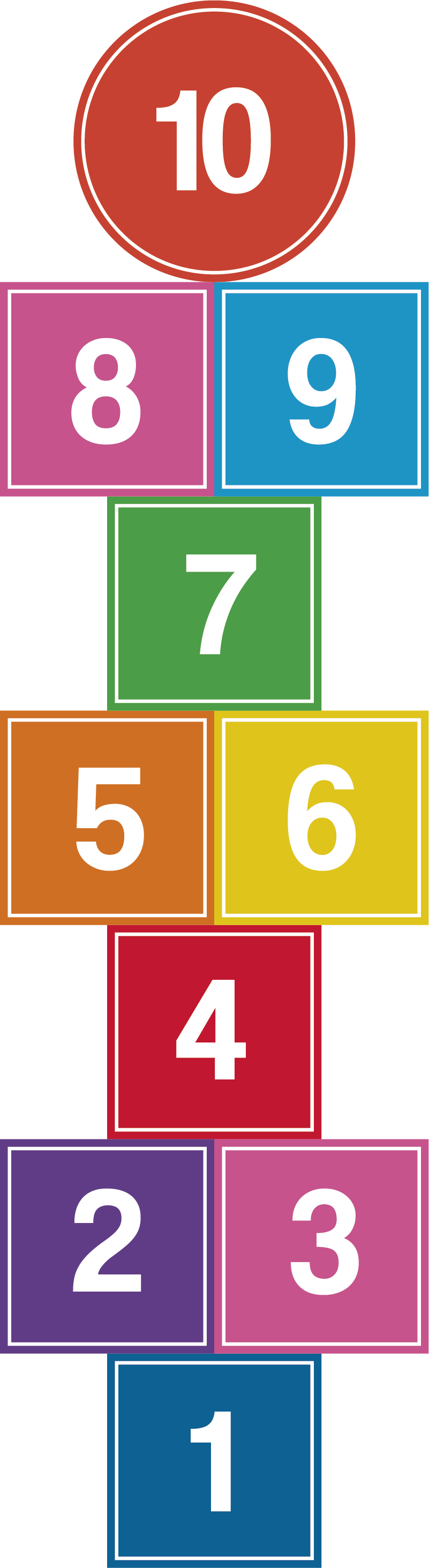 비닐 게임 카펫 다채로운 줄넘기 게임 - TenStickers