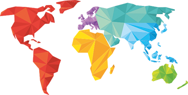 세계 지도 비닐 카펫 기하학적 월면 지도 - TenStickers