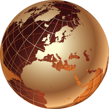 세계 지도 비닐 카펫 유럽 금색 비닐 - TenStickers