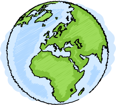 세계 지도 비닐 카펫 지구 일러스트 장식 비닐 - TenStickers