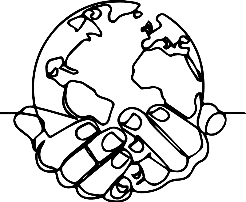 세계 지도 비닐 카펫 미니멀리스트 지구 - TenStickers