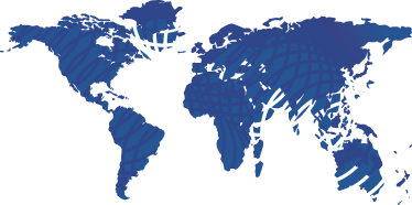 세계 지도 비닐 카펫 파란색 파도 무늬 세계지도 - TenStickers