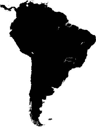 세계 지도 비닐 카펫 남미 실루엣 지도 - TenStickers