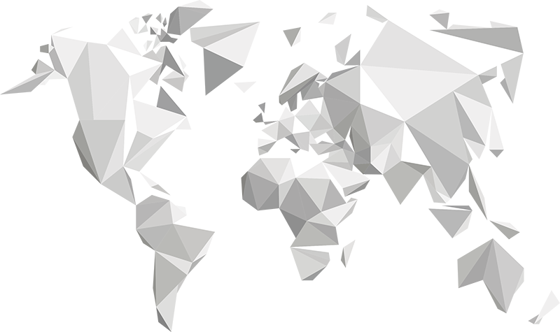 세계 지도 비닐 카펫 종이접기 스타일 - TenStickers