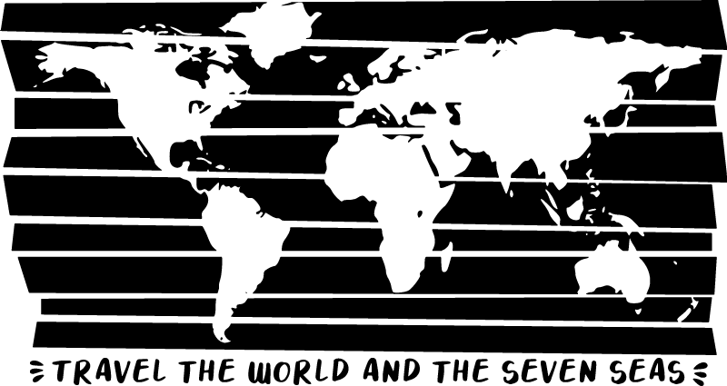 세계 지도 비닐 카펫 세계를 여행하세요 - TenStickers