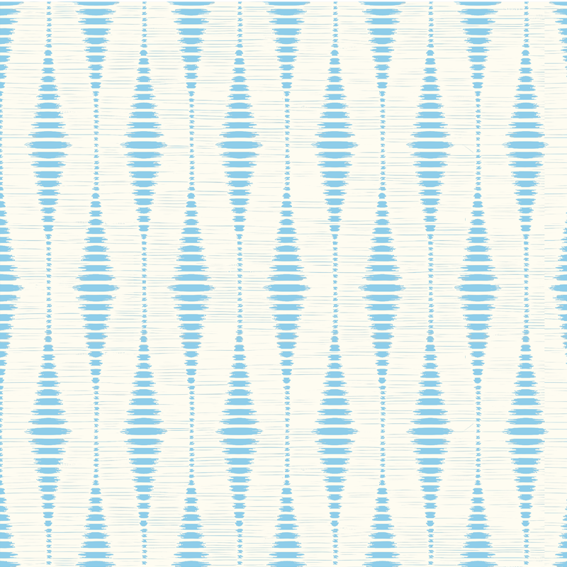 기하학적 효과 비닐 카펫 연한 파란색 라바울 이카트 - TenStickers