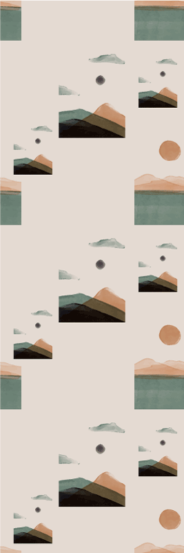 침입 비닐 카펫 추상 산맥 - TenStickers