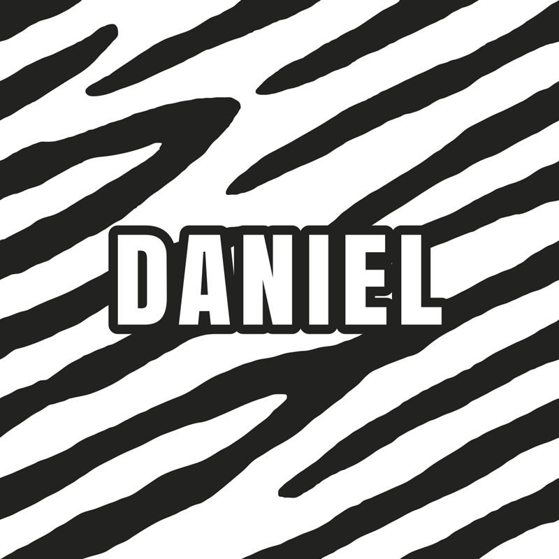 이름이있는 비닐 카펫 맞춤형 얼룩말 패턴 - TenStickers