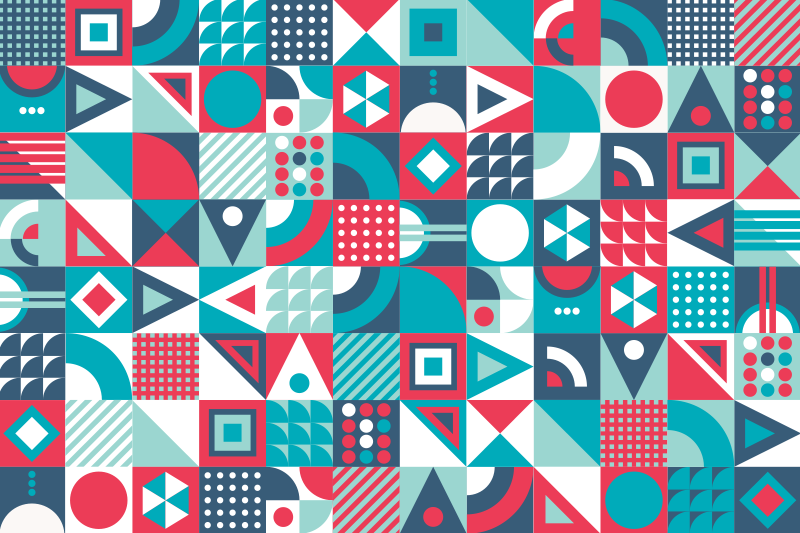 거실용 비닐 깔개 geometric Abstract Pattern - TenStickers