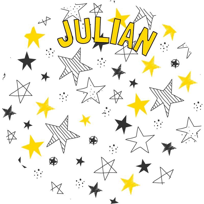 멋진 라운드 개인 별 비닐 러그 - TenStickers