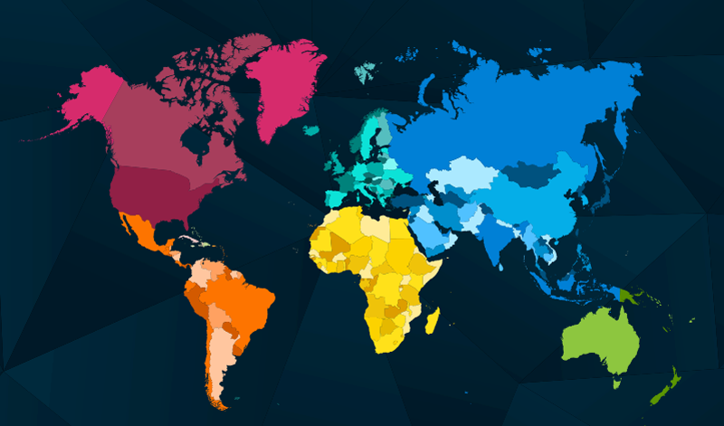 현대 화려한 세계지도 카펫지도 - TenStickers