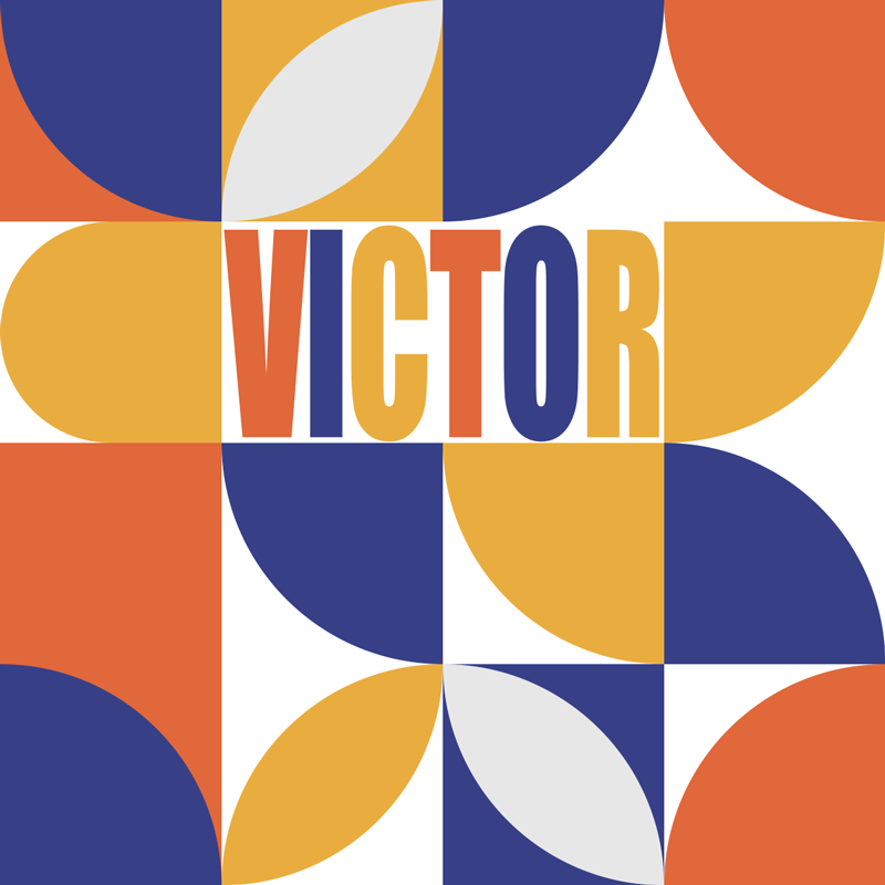 이름이있는 비닐 카펫 맞춤형 기하학적 - TenStickers