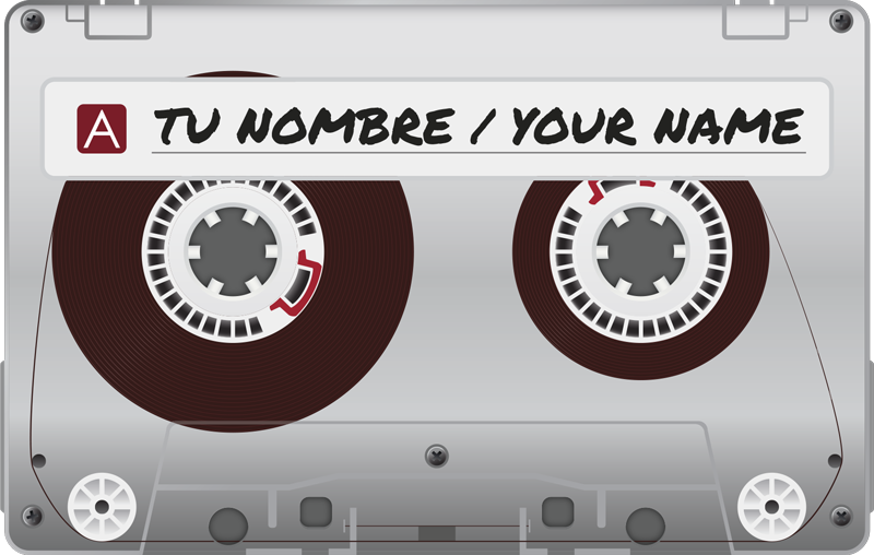 이름이있는 비닐 카펫 맞춤형 카세트 - TenStickers