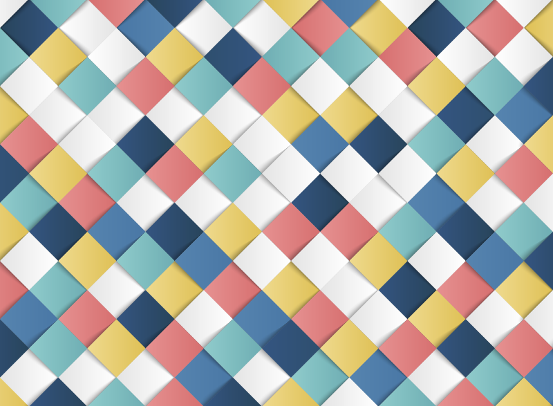 기하학적 효과 비닐 카펫 화려한 할리퀸 패턴 - TenStickers