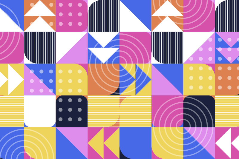 기하학적 효과 비닐 카펫 기하학적 패턴 놀이 - TenStickers