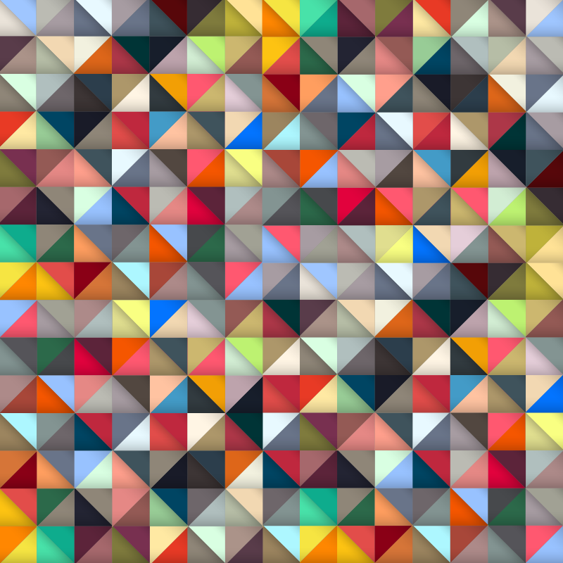 기하학적 효과 비닐 카펫 다채로운 삼각형 패턴 - TenStickers