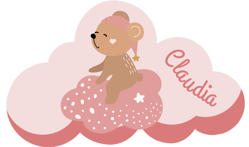 이름이있는 비닐 카펫 맞춤형 클라우드 - TenStickers