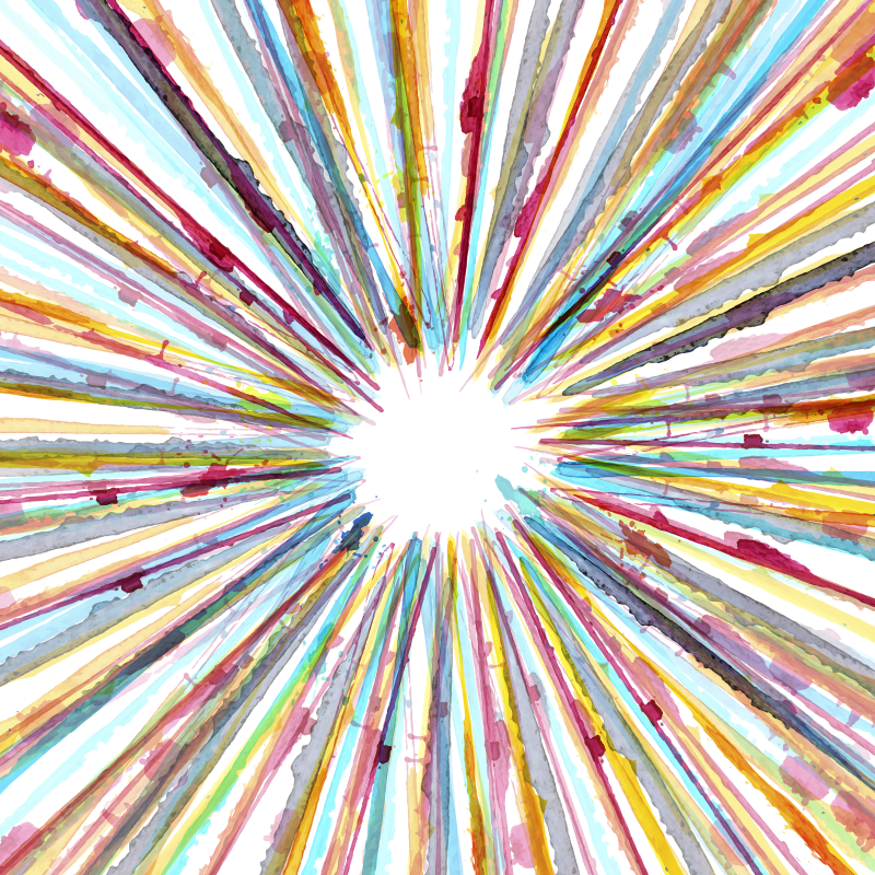 수채화 스트라이프 비닐 카펫 - TenStickers