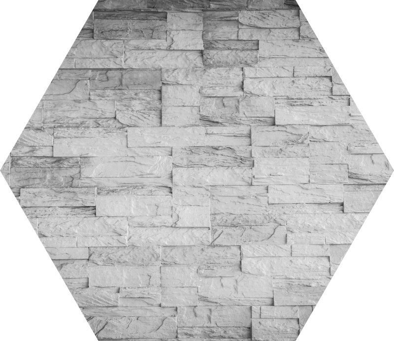 6 각형 텍스처 스톤 비닐 깔 개 - TenStickers