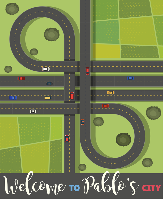 이름이있는 비닐 카펫 맞춤형 플레이맵 - TenStickers