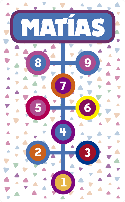 이름이있는 비닐 카펫 맞춤형 돌차기 놀이 - TenStickers