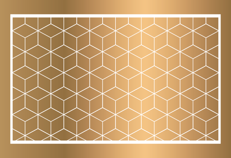 멋진 큐브 기하학적 비닐 깔 개 - TenStickers