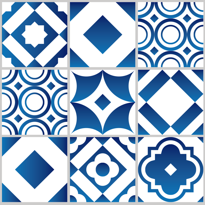 우아한 타일 비닐 주방 매트 - TenStickers