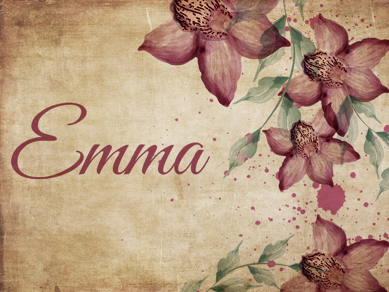 이름이있는 비닐 카펫 맞춤형 꽃 - TenStickers