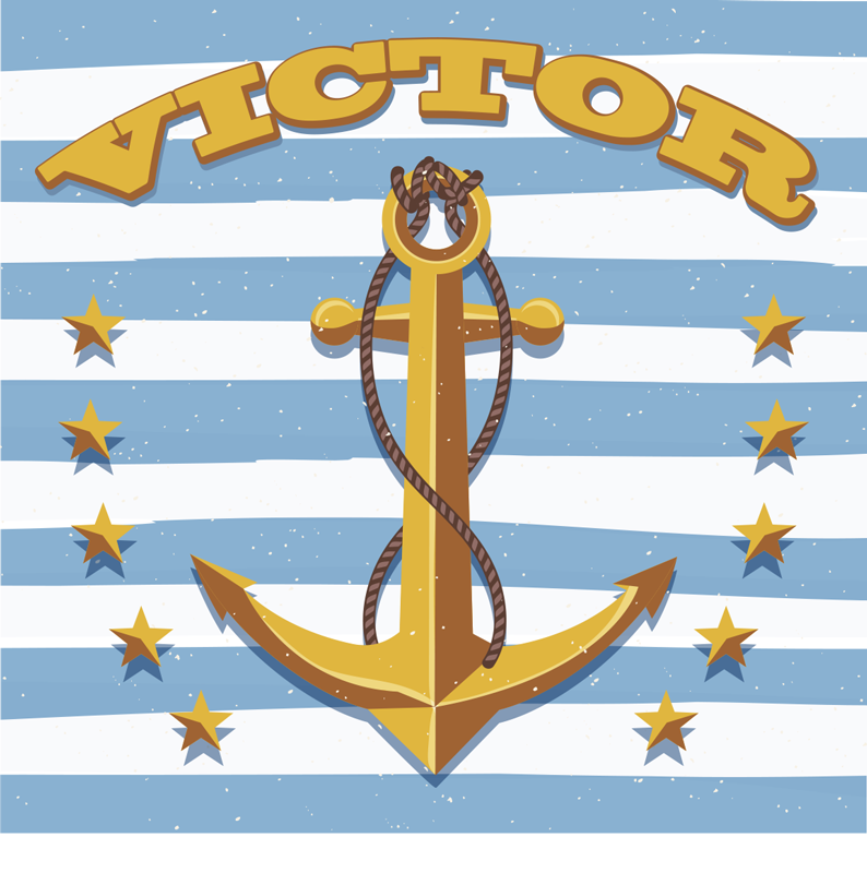 이름이있는 비닐 카펫 해상 맞춤형 - TenStickers