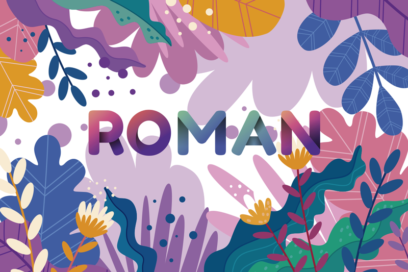 이름이있는 비닐 카펫 맞춤형 식물 - TenStickers